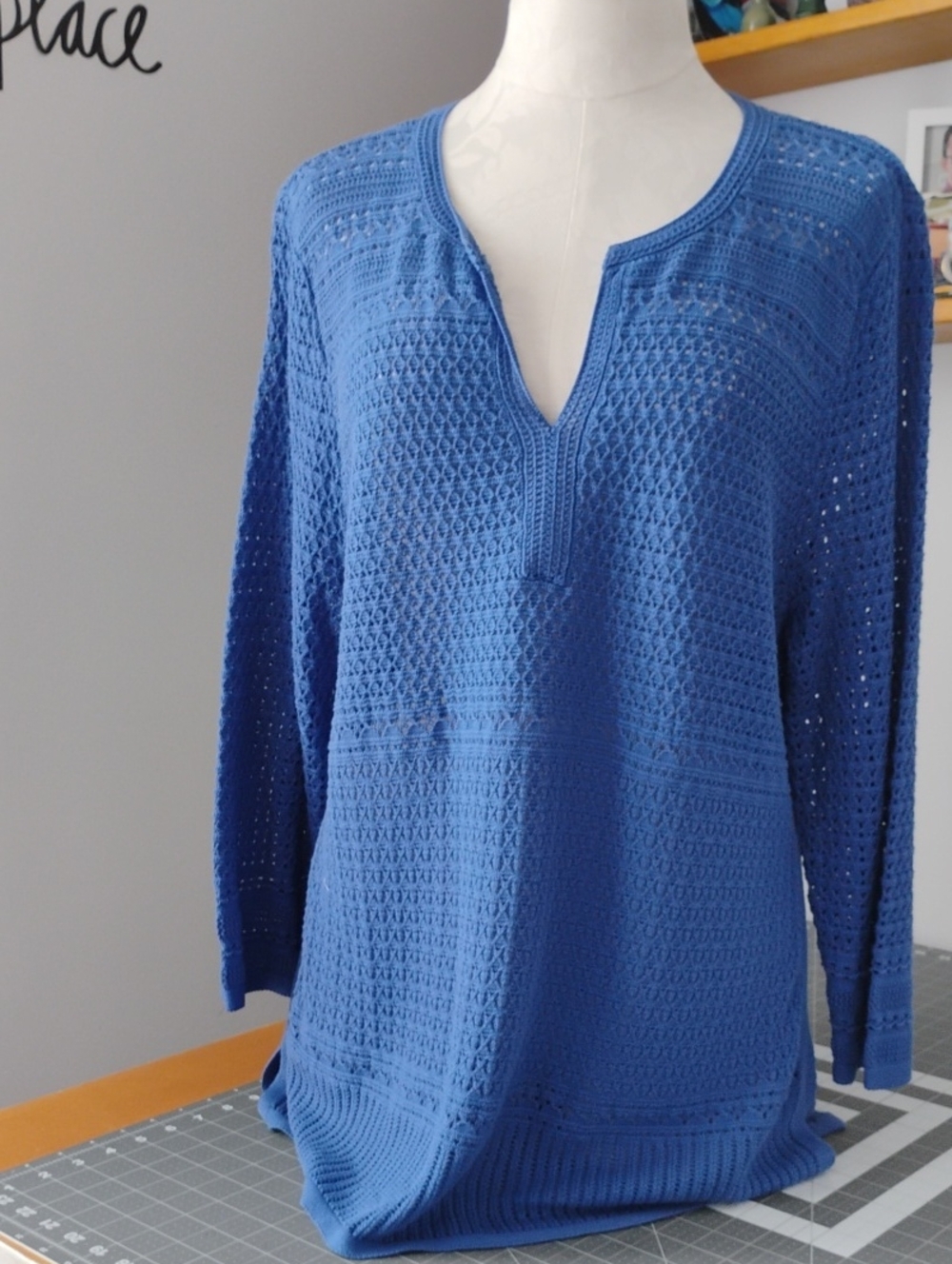 Talbots XLp V Neck Woven Sweater